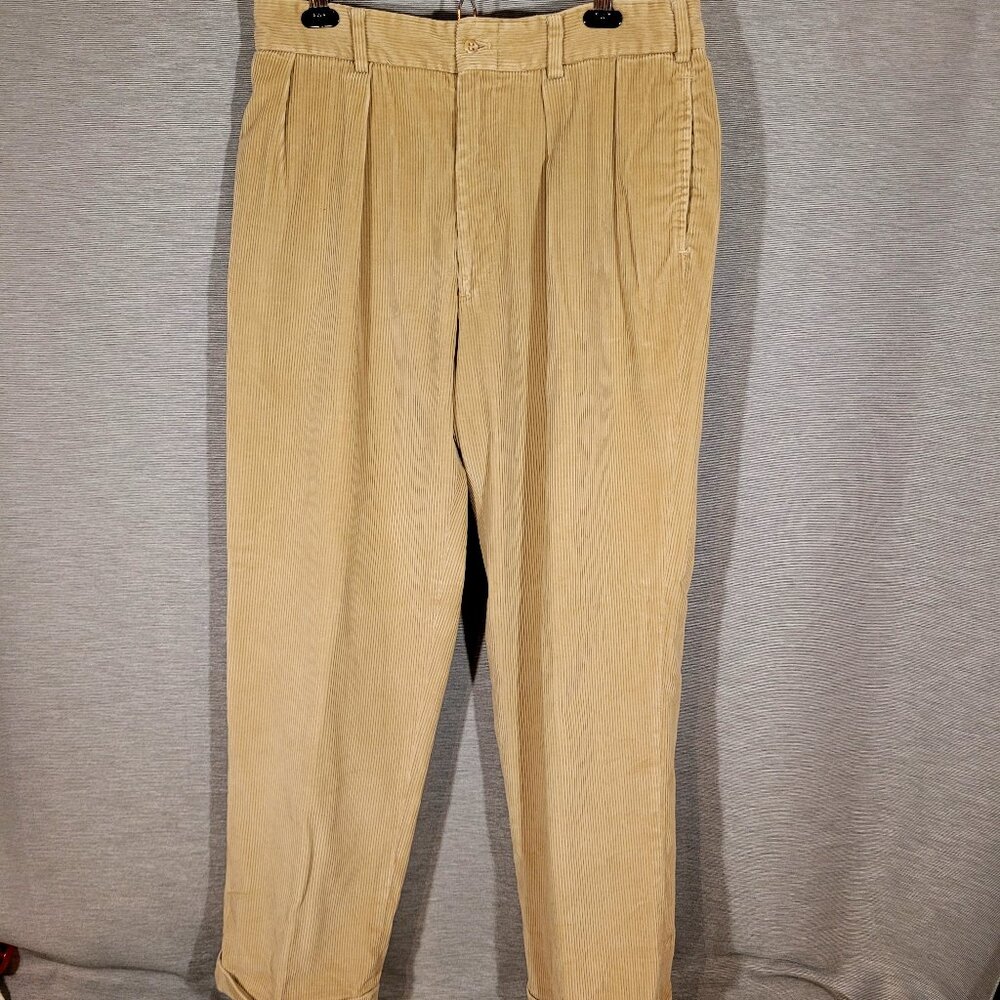 Men's Bills Khakis Tan wide wale Corduroy pants, size 35